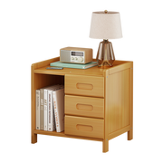 Bamboo Bedside Table Nightstand Storage Bedroom Sofa Side Stand V63-838001