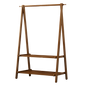 Portable Clothes Rack Coat Garment Stand Bamboo Rail Hanger Airer Closet V63-838131
