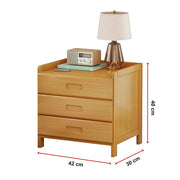 Bamboo Bedside Table Nightstand Storage Bedroom Sofa Side Stand V63-838181