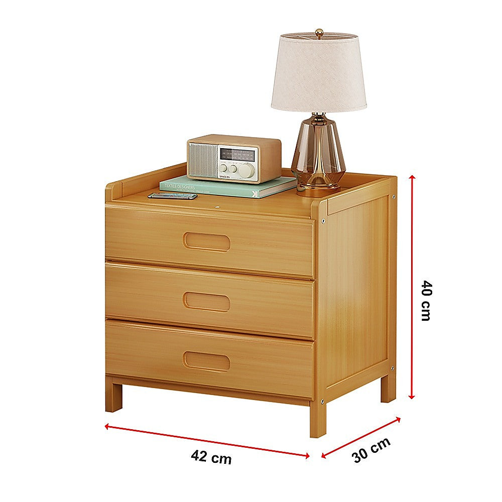 Bamboo Bedside Table Nightstand Storage Bedroom Sofa Side Stand V63-838181