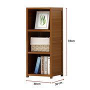 Bamboo Adjustable 3-Shelf Bookcase - Display Storage Rack Stand for Living Room, Bedroom, Office or Home Decor V63-838201