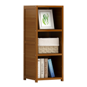 Bamboo Adjustable 3-Shelf Bookcase - Display Storage Rack Stand for Living Room, Bedroom, Office or Home Decor V63-838201