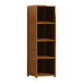 Bamboo 4-Shelf Bookcase - Adjustable Display Storage Rack Stand for Living Room, Bedroom, Office or Home V63-838211