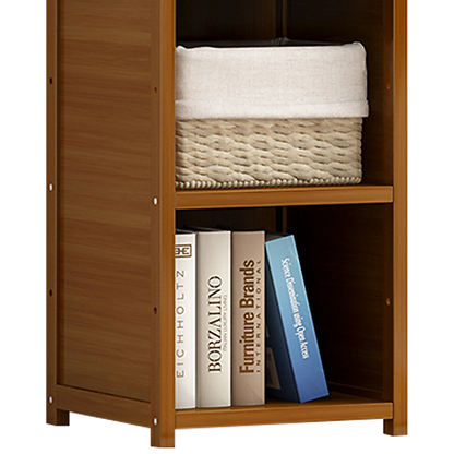 Bamboo 4-Shelf Bookcase - Adjustable Display Storage Rack Stand for Living Room, Bedroom, Office or Home V63-838211