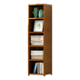 Bamboo 5-Shelf Bookcase - Tall Display Storage Rack Stand for Living Room, Bedroom, Office or Home V63-838221