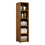 Bamboo 5-Shelf Bookcase - Tall Display Storage Rack Stand for Living Room, Bedroom, Office or Home V63-838221