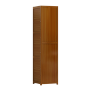 Bamboo 5-Shelf Bookcase - Tall Display Storage Rack Stand for Living Room, Bedroom, Office or Home V63-838221