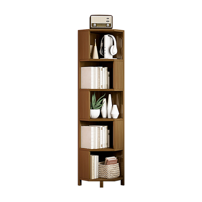5-Shelf Corner Bookcase Industrial Bookshelf Display Storage Stand V63-838281
