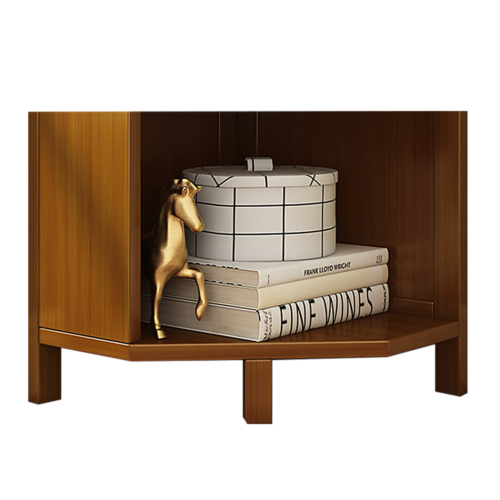 5-Shelf Corner Bookcase Industrial Bookshelf Display Storage Stand V63-838281