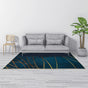 200x300cm Large Floor Blue Teal Rug - Modern Area Carpet for Bedroom & Lounge V63-838311