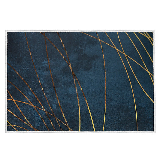 200x300cm Large Floor Blue Teal Rug - Modern Area Carpet for Bedroom & Lounge V63-838311