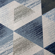 200x300cm Large Floor Blue Triangle Rug - Modern Area Carpet for Bedroom & Lounge V63-838341
