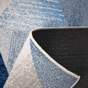 200x300cm Large Floor Blue Triangle Rug - Modern Area Carpet for Bedroom & Lounge V63-838341