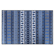 200x300cm Large Floor Blue Ethnic Rug - Modern Area Carpet for Bedroom & Lounge V63-838351