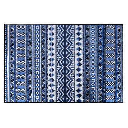 200x300cm Large Floor Blue Ethnic Rug - Modern Area Carpet for Bedroom & Lounge V63-838351
