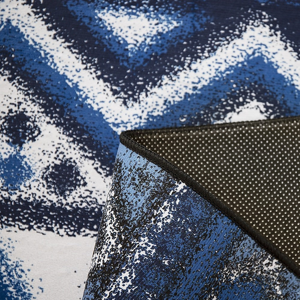 200x300cm Large Floor Blue Ethnic Rug - Modern Area Carpet for Bedroom & Lounge V63-838351