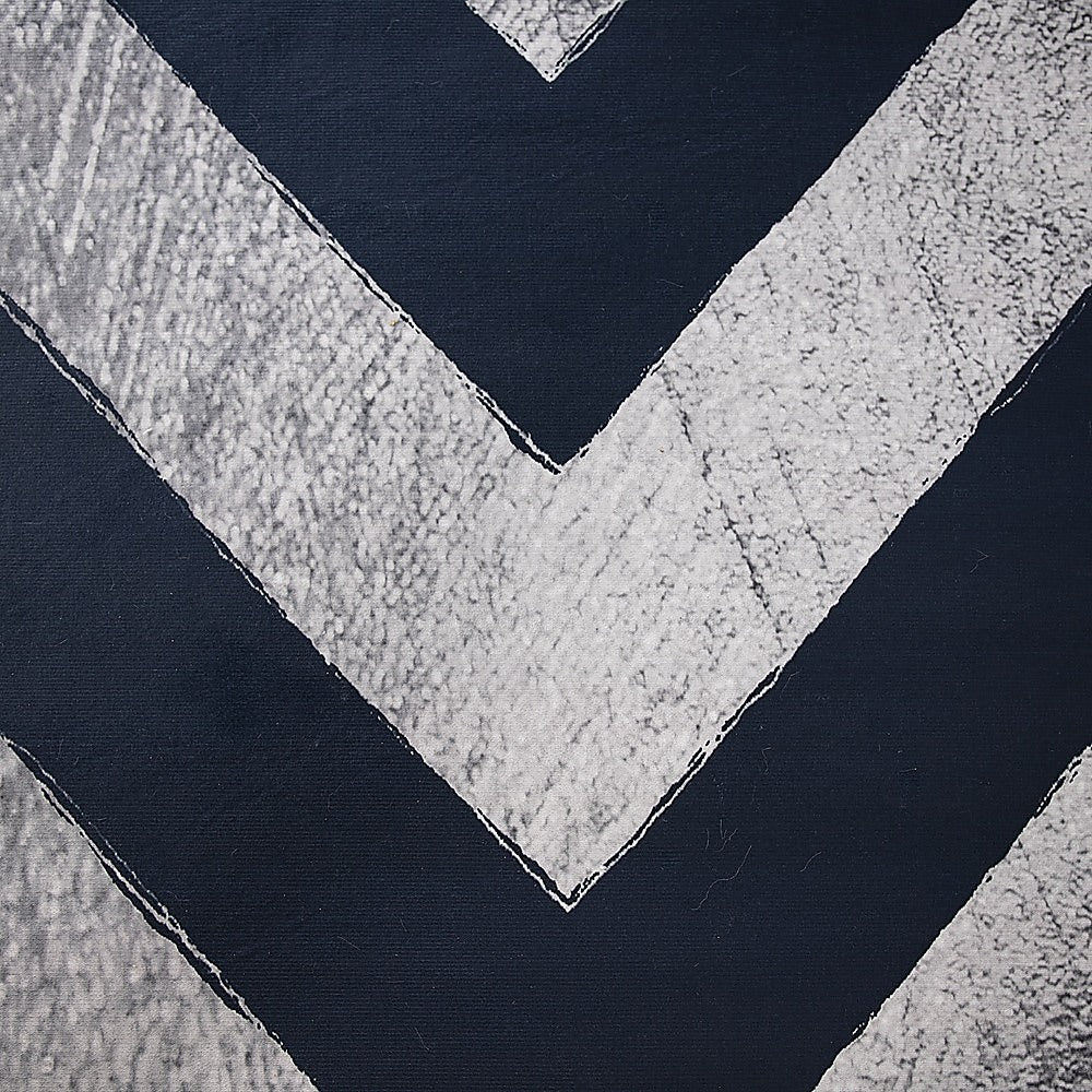 200x300cm Large Floor Blue Chevron Stripes Rug - Modern Area Carpet for Bedroom & Lounge V63-838381