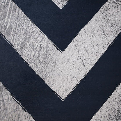 200x300cm Large Floor Blue Chevron Stripes Rug - Modern Area Carpet for Bedroom & Lounge V63-838381