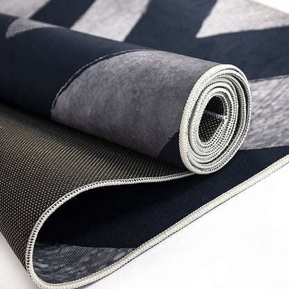 200x300cm Large Floor Blue Chevron Stripes Rug - Modern Area Carpet for Bedroom & Lounge V63-838381