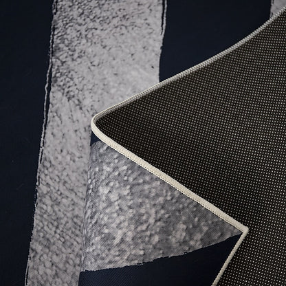 200x300cm Large Floor Blue Chevron Stripes Rug - Modern Area Carpet for Bedroom & Lounge V63-838381