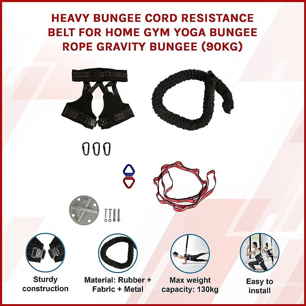 Heavy Bungee Cord Resistance Belt for Home Gym Yoga Bungee Rope Gravity Bungee (90kg) V63-838411