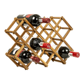 Wooden Wine Rack Freestanding 10 Bottles Countertop Storage V63-838441