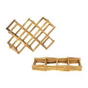 Wooden Wine Rack Freestanding 10 Bottles Countertop Storage V63-838441