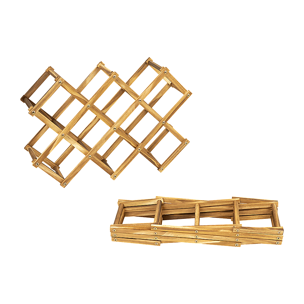 Wooden Wine Rack Freestanding 10 Bottles Countertop Storage V63-838441