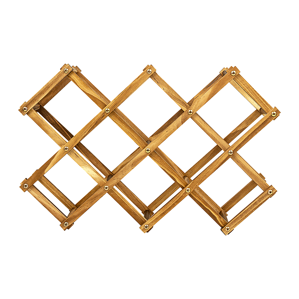 Wooden Wine Rack Freestanding 10 Bottles Countertop Storage V63-838441