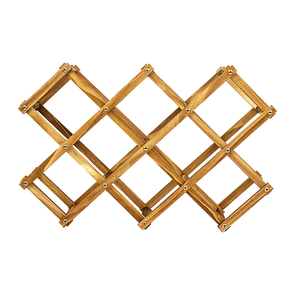 Wooden Wine Rack Freestanding 10 Bottles Countertop Storage V63-838441