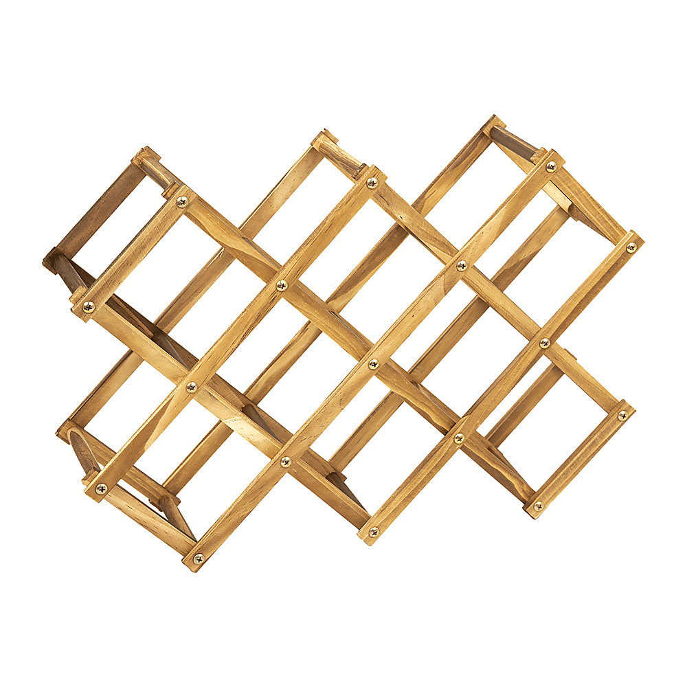 Wooden Wine Rack Freestanding 10 Bottles Countertop Storage V63-838441