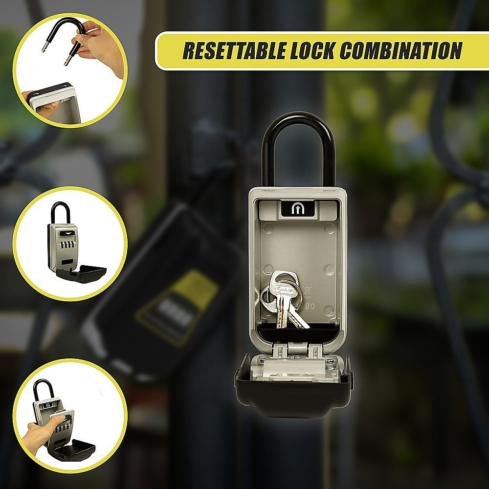 Security 4 Digit Combination Cable Lock Box With Luminous Dials V63-838461