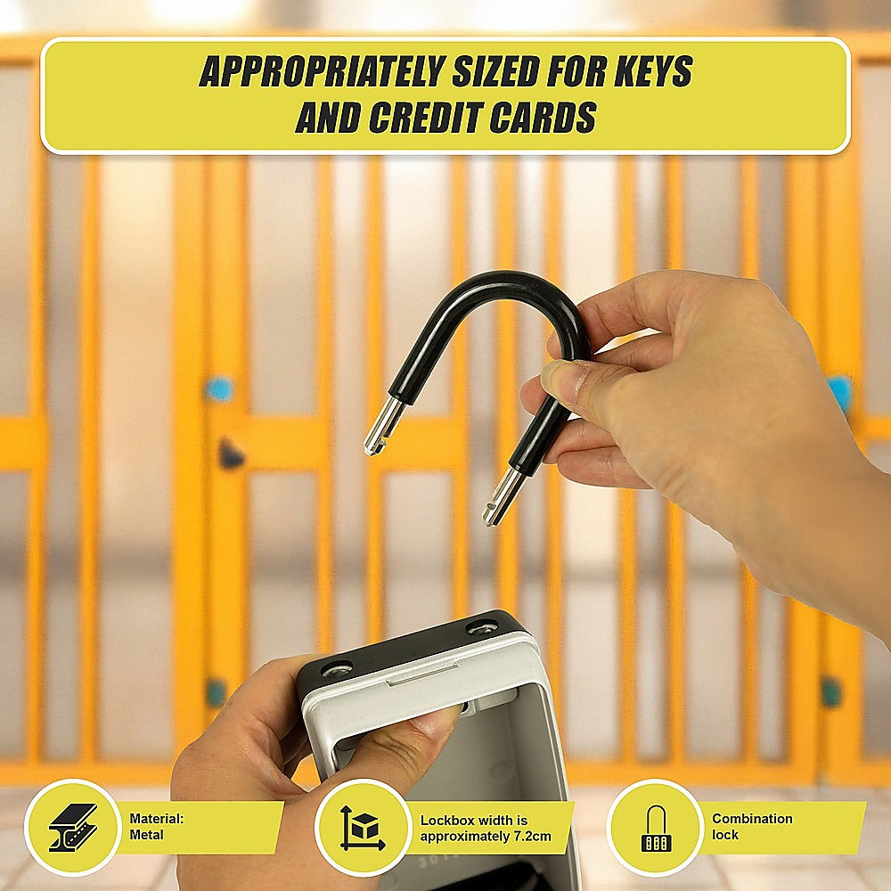 Security 4 Digit Combination Cable Lock Box With Luminous Dials V63-838461