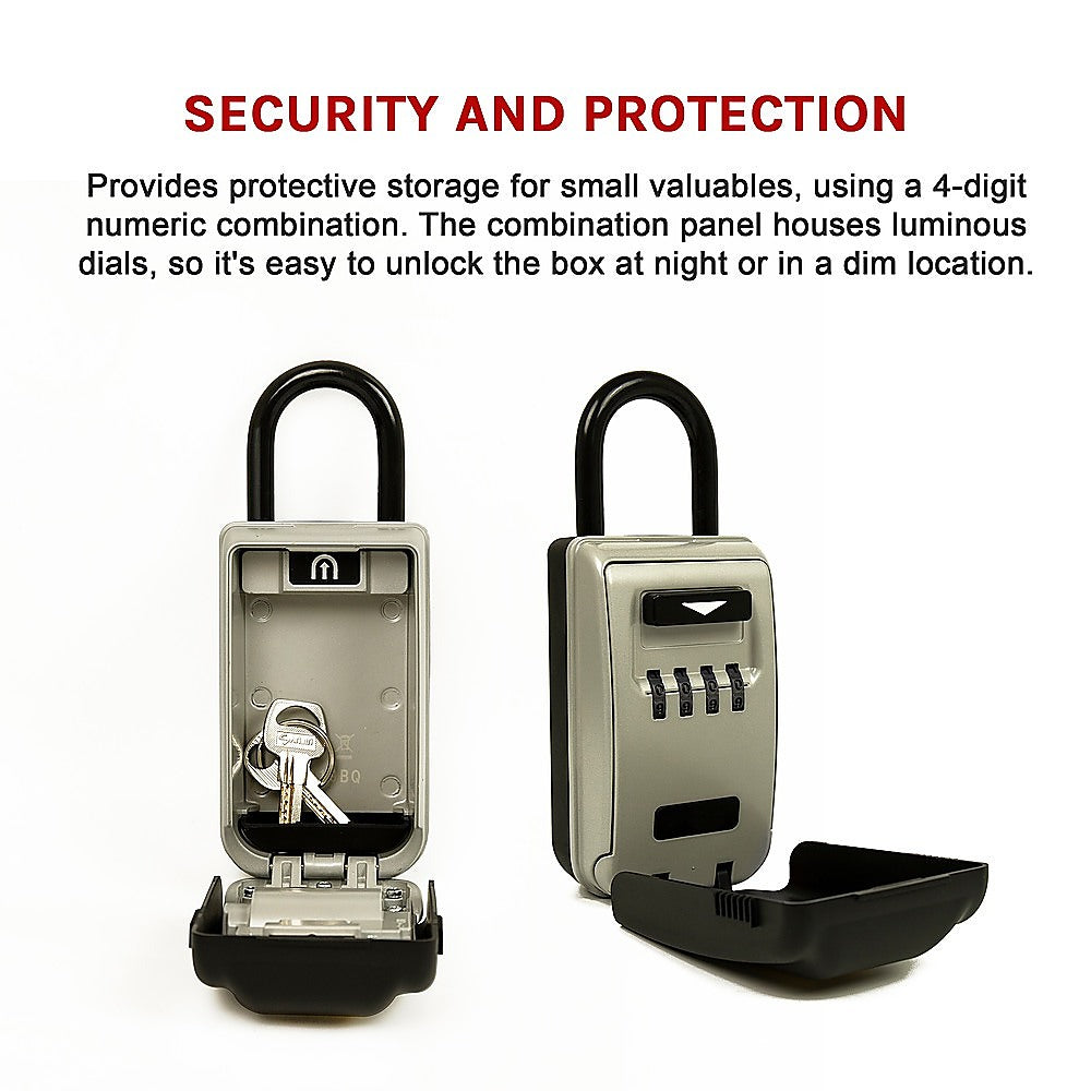 Security 4 Digit Combination Cable Lock Box With Luminous Dials V63-838461