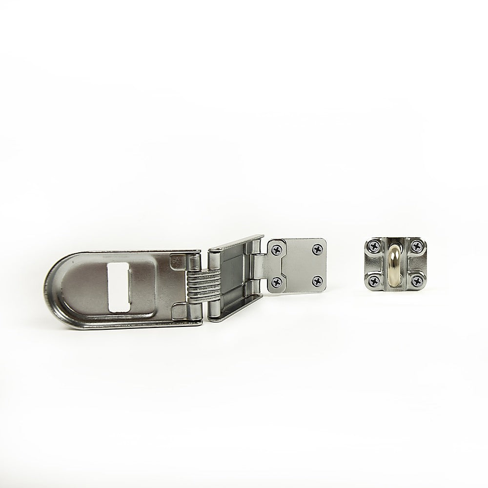 Security Lock Hardened Steel Fixed Staple Hasp 6-1/4 in. L V63-838471