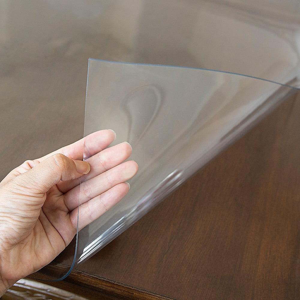 PVC Tablecloth Protector 107X213.4CM Clear Plastic Table Cloth Cover Transparent V63-838511