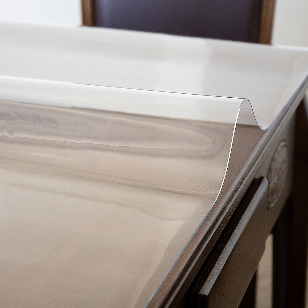 PVC Tablecloth Protector 107X213.4CM Clear Plastic Table Cloth Cover Transparent V63-838511