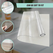 PVC Tablecloth Protector 107X213.4CM Clear Plastic Table Cloth Cover Transparent V63-838511