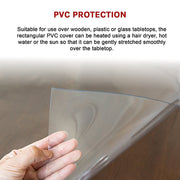 PVC Tablecloth Protector 107X213.4CM Clear Plastic Table Cloth Cover Transparent V63-838511