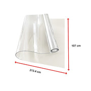PVC Tablecloth Protector 107X213.4CM Clear Plastic Table Cloth Cover Transparent V63-838511