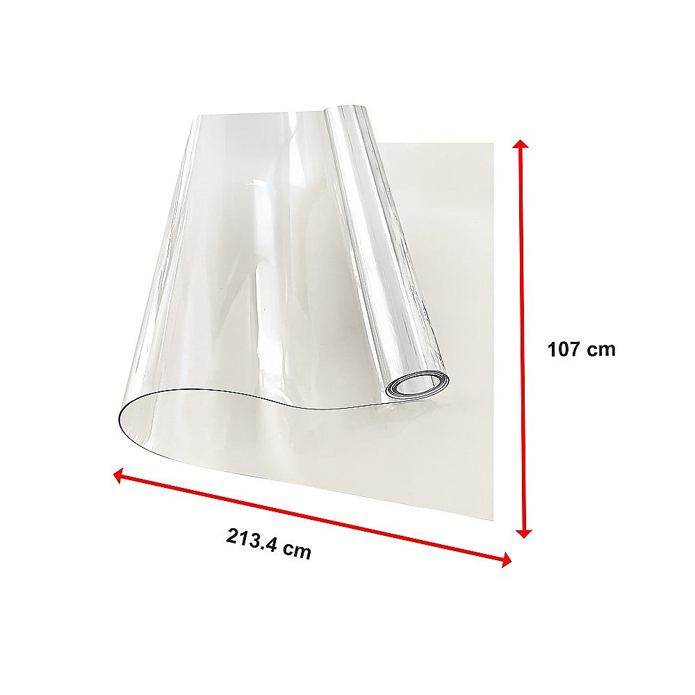 PVC Tablecloth Protector 107X213.4CM Clear Plastic Table Cloth Cover Transparent V63-838511