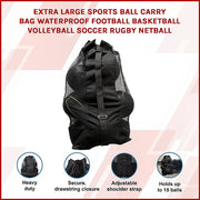 Extra Large Sports Ball Carry Bag Waterproof Football Basketball Volleyball Soccer Rugby NetBall V63-838541