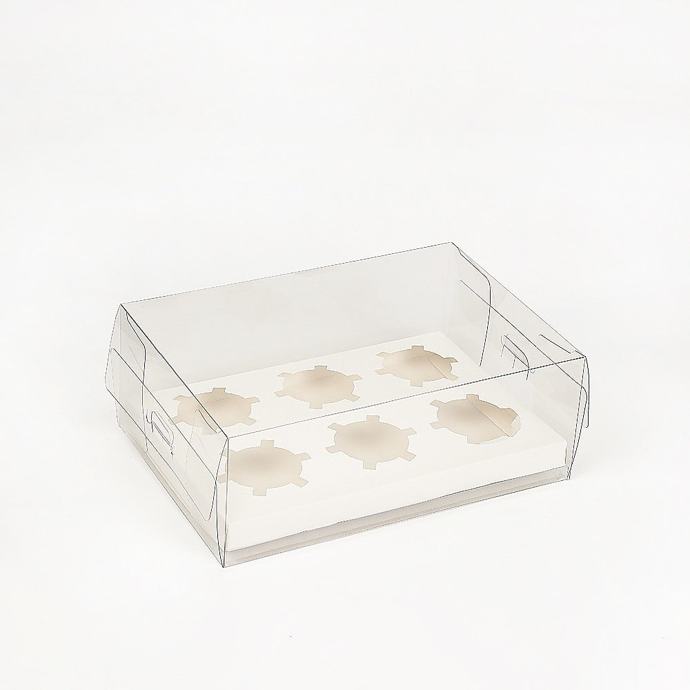 10Pcs Clear Dessert Boxes Cupcake Packaging - Transparent Bakery Cake Gift Boxes V63-838551
