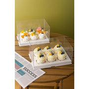 10Pcs Clear Dessert Boxes Cupcake Packaging - Transparent Bakery Cake Gift Boxes V63-838551