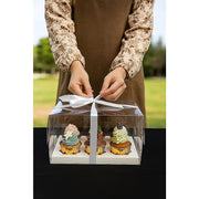 10Pcs Clear Dessert Boxes Cupcake Packaging - Transparent Bakery Cake Gift Boxes V63-838551