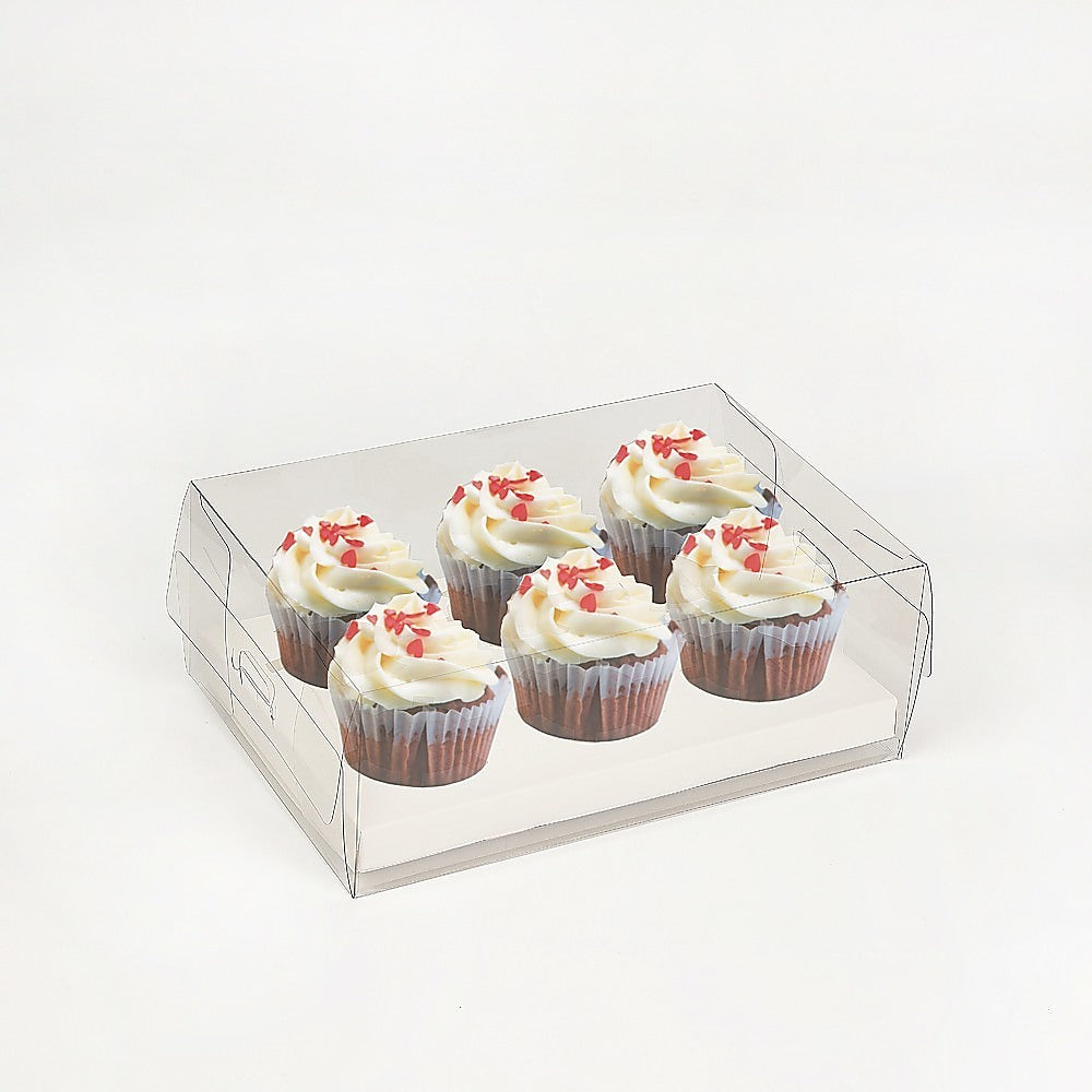 10Pcs Clear Dessert Boxes Cupcake Packaging - Transparent Bakery Cake Gift Boxes V63-838551