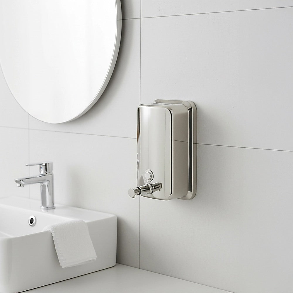 304 Stainless Steel Commercial Liquid Soap Hand Sanitiser Dispenser Wall Mount Bathroom Kitchen Office V63-838581