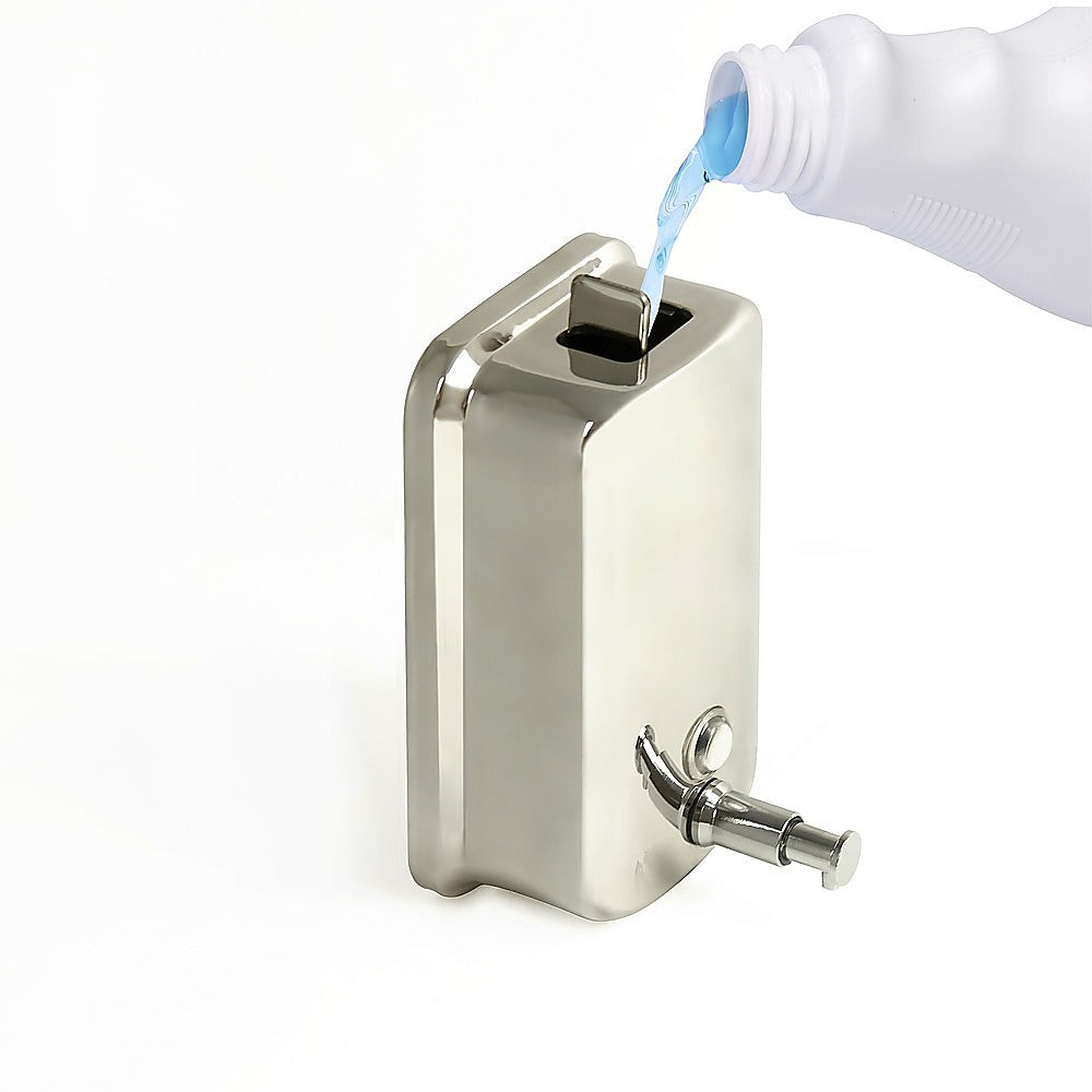 304 Stainless Steel Commercial Liquid Soap Hand Sanitiser Dispenser Wall Mount Bathroom Kitchen Office V63-838581