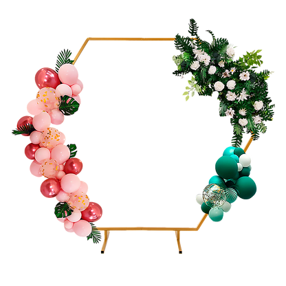 2M Wedding Hex Arch Backdrop Flower Display Stand Frame Background V63-838591