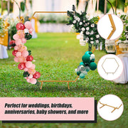 2M Wedding Hex Arch Backdrop Flower Display Stand Frame Background V63-838591